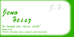 jeno heisz business card